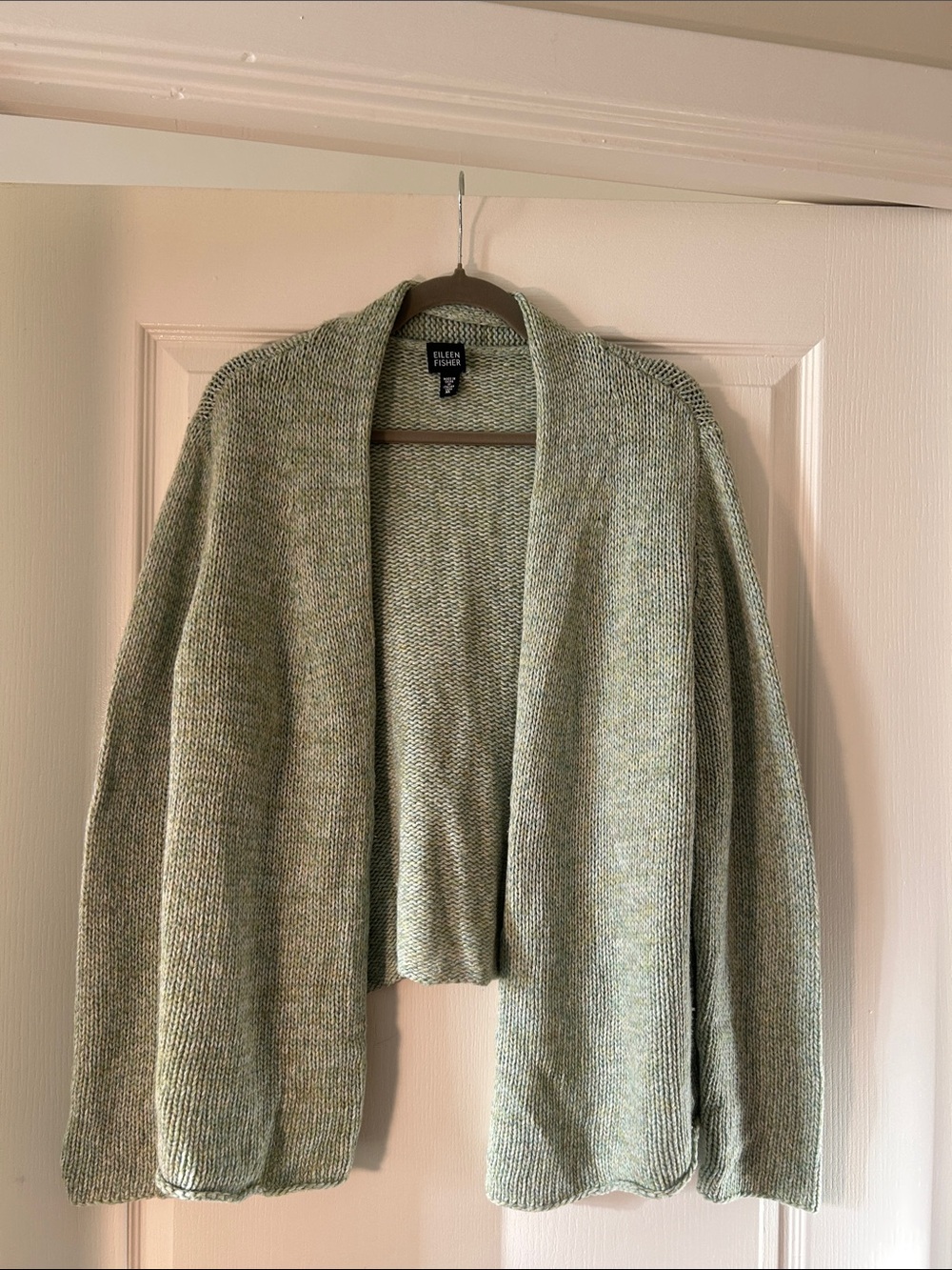 Eileen Fisher Sage Green Open Cardigan